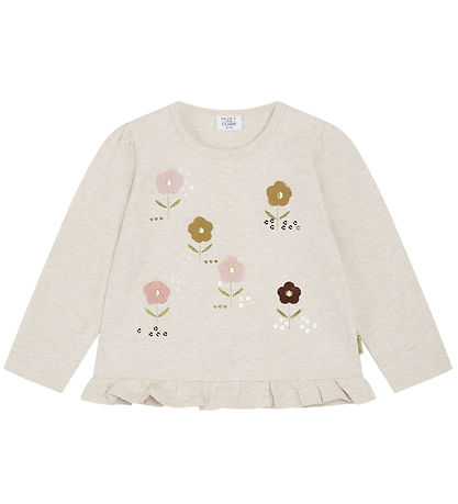 Hust and Claire Blouse - Ajna - Wheat Melange w. Flowers