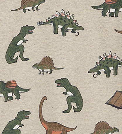 Hust and Claire Blouse - Anton - Beige Melange w. Dinosaurs