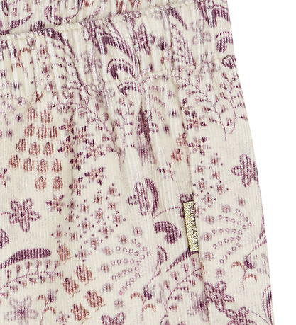 Hust and Claire Corduroy Broek - Trine - Havermelk m. Bloemen