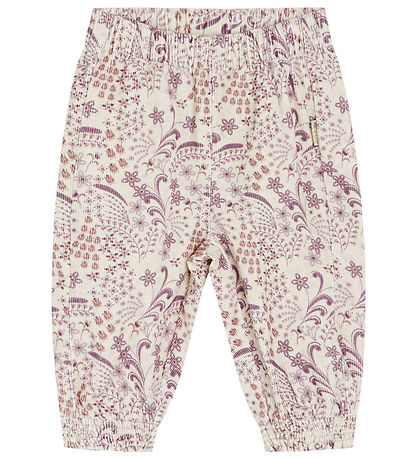 Hust and Claire Corduroy Broek - Trine - Havermelk m. Bloemen
