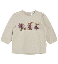 Hust and Claire Blouse - Alma - Beige Melange m. Glitter
