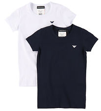 Emporio Armani T-shirts - 2-pack - Hvit/Navy