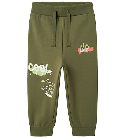 Name It Joggingbuxur - NmmOle - Deep Lichen Green