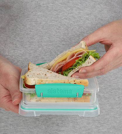 Sistema Lunchbox - Sandwich Box To Go - 450 mL - Turquoise