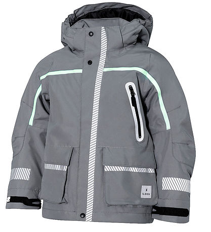 Ildhu Úlpa - Norly - Light Grey M. Sjállýsandi Endurskinsmerki