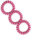 By Stær Hair Tie - 3-Pack - Ea - Pink/Pink Striped