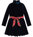 Polo Ralph Lauren Velour Dress - Navy w. Red