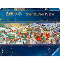 Ravensburger Puzzel - 2x500 Bakstenen - Kerstcollectie nr.