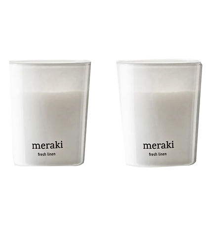 Meraki Scented candles - 2-Pack - 2x60g - White Garden