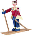 Kay Bojesen Wooden figure - Skier Datti - Girl 15.5 cm - Blue/Mu