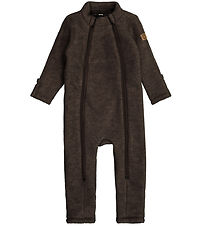 Mikk-Line Pramsuit - Wool - Dark Brown Melange