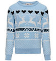 Kids Only Blouse - Knitted - KogMerry Xmas - Cashmere Blue/Merry