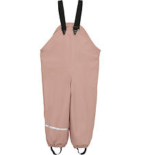 CeLaVi Rain Pants w. Lining/Suspenders - PU Overall - Misty Rose