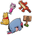 Pendentif Crocs - Winnie l'ourson - 5 Pack