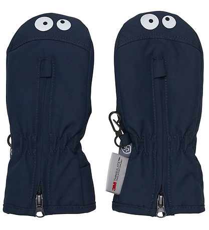 Color Kids Mittens w. Zipper - Total Eclipse