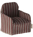 Maileg Miniature Armchair - Mouse - Red/Stripe
