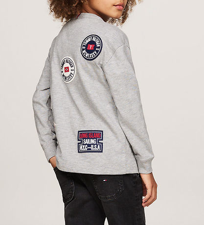 Tommy Hilfiger Blouse - Flags Patches - Light Grey Heather