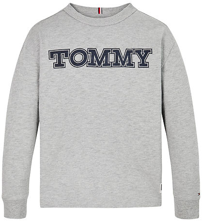Tommy Hilfiger Blouse - Flags Patches - Light Grey Heather