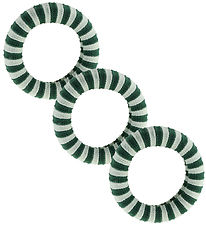 By Stær Hair Tie - 3-Pack - Ea - Bottle Green/Sage Striped