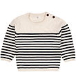 Copenhagen Colors Blouse - Wool - Knitted - Cream/Navy Stripe