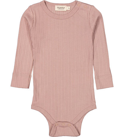 MarMar Bodysuit L/æ - Rib - Modal - Plain - Light Plum