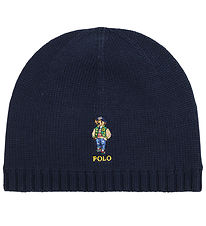 Polo Ralph Lauren Mütze m. Fleece - Strick - Navy