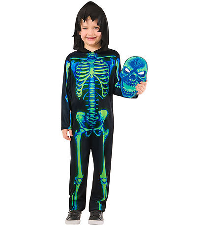 Rubies Udklædning - Neon Green Skeleton