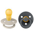 BIBS Colour Pacifiers - Size 3 - 2-Pack - Round - Sand/Iron