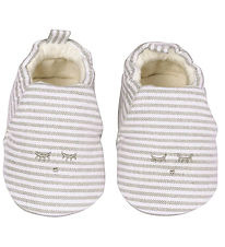 Livly Slippers - Light Beige/White Striped