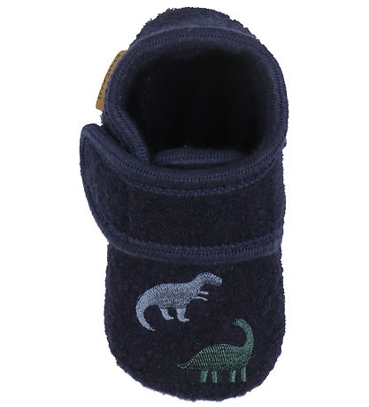 En Fant Inniskór - Ull - Dökkblátt M. Dinos
