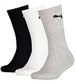 Puma Socks - 3-Pack - Crew - Grey/White/Black
