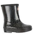 Hunter Rubber Boots - Kids First Giant Glitter - Black