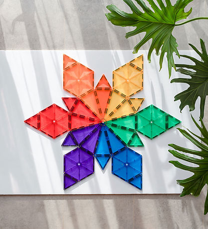 Connetix Magnet Set - 30 Parts - Rainbow Geometry Pack