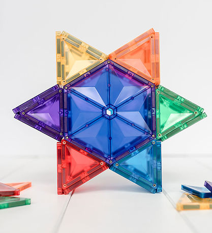 Connetix Magnet Set - 30 Parts - Rainbow Geometry Pack
