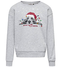 Kids Only Sweatshirt - KogYda - Weihnachten Life - Light Grey Me