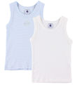 Petit Bateau Linne - 2-pack - Vit/Blå