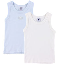 Petit Bateau Undertrøye - 2-pack - Hvit/Blå