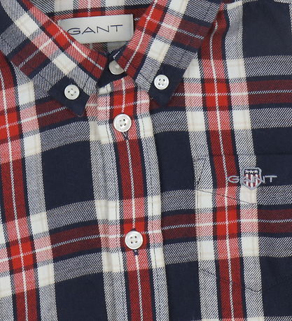 GANT Hemd - Geprüft Flannel - Evening Blue