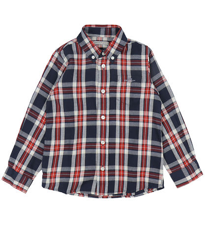 GANT Hemd - Geprüft Flannel - Evening Blue