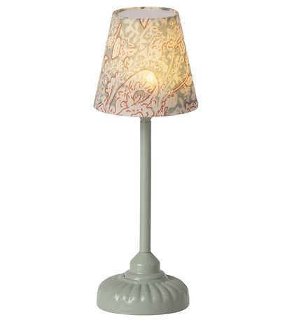 Maileg Miniature Floor Lamp w. Light - Mint