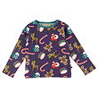 Småfolk Blouse - Loganberry w. Christmas Decorations