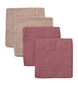 Carrés de mousseline Pippi - 4 Pack - 65x65 cm - Flétri Rose/Bei