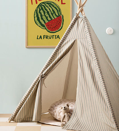 Kids Concept Spielzelt - Tipi Stripe - Blau/Weiß
