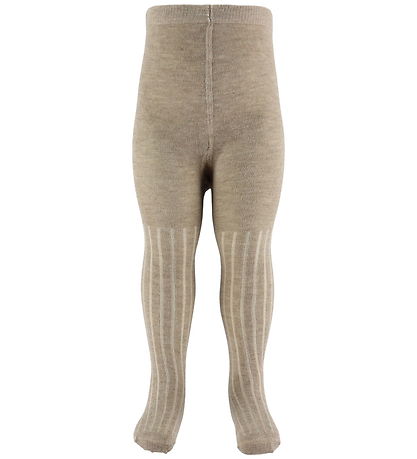 Minymo Tights - 2-Pack - Rib - Noos - Silver Mink Melange