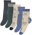 Minymo Socken - 5er-Pack - Army Green