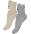 Minymo Socks - Noos - 2-Pack - Light Grey Melange