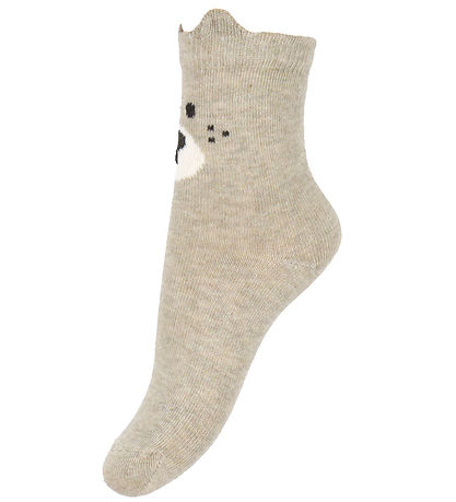 Minymo Socken - Noos - 2er-Pack - Light Grey Melange