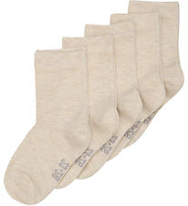 Minymo Socks - 5-Pack - Silver Mink Melange
