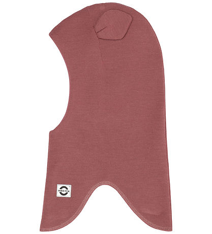 Mikk-Line Balaclava w. Ears - Wool/Acrylic - 2-layer - Rose Brow