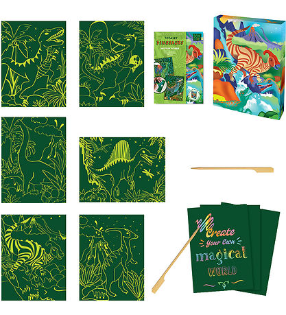 Box Candiy Creation Set - Scratch Art Card Set - Totally Dinosau